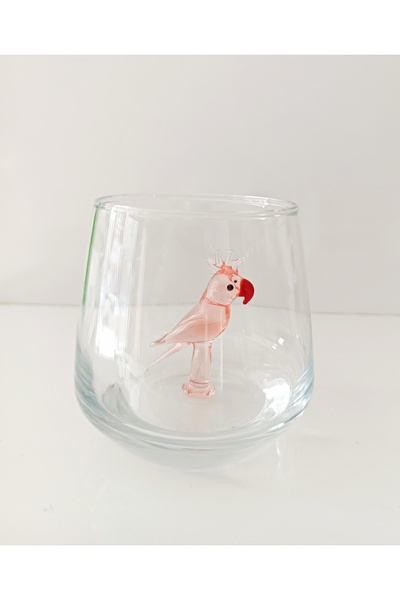 ADAMODART Parrot Glass Figured Water Cup - Single