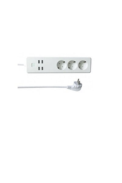 Woox Priza Smart Woox, Wi-Fi, 3x Schuko, 4xUSB, Alb