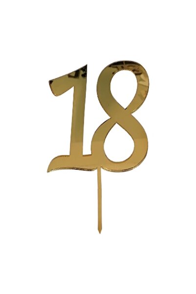 OEM Topper tort majorat 18, Promotional Print, 18A, oglinda acrilica auriu, 1...