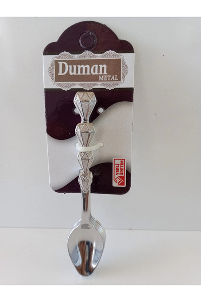 duman metal 6 lı Çay Kaşığı desenli