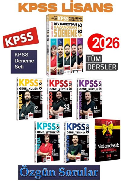 Yargı Yayınları 2026 Yargı GYGK 5 Deneme+Yargı Tüm Dersler Branş Deneme Seti+...