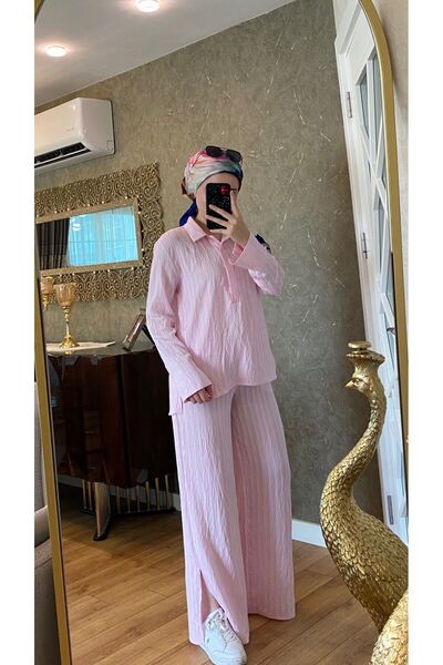 Lir KADIN PEMBE EFİL KUMAŞ TAKIM