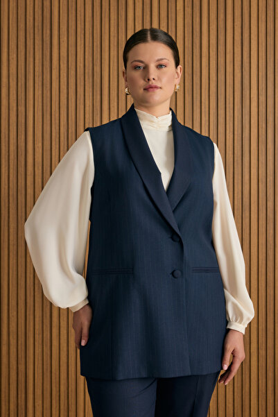 Aker Çizgili Dokuma Yelek