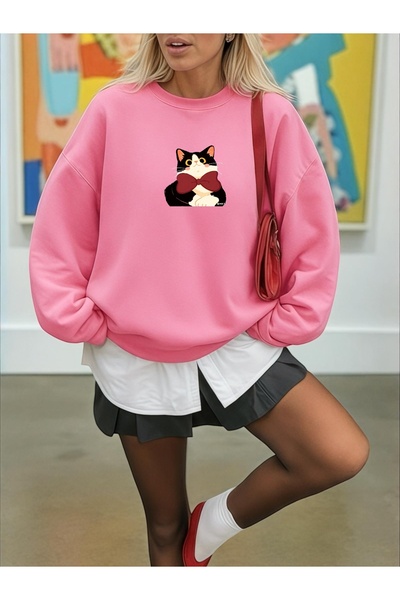 Wish BF Unisex Ανδρικό/Γυναικείο Φούτερ με παπιγιόν Cat Colorful Special με τ...