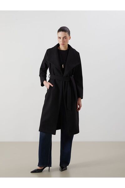 LC Waikiki Lcwaikiki Classic Jacket Collar Women's Stamp Coat