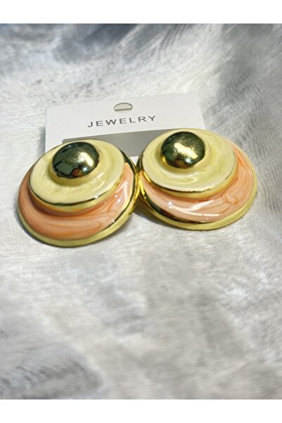 Jewerly أقراط VIP مطرزة بالمينا ذات الطبقات المزدوجة على الطراز القديم