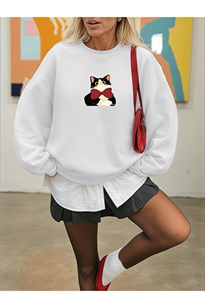 Wish BF Unisex Ανδρικό/Γυναικείο Φούτερ με παπιγιόν Cat Colorful Special με τ...