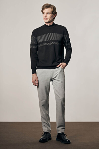 İmza Half Turtleneck Comfort Fit Knitwear Black Men's Sweater 1012255213