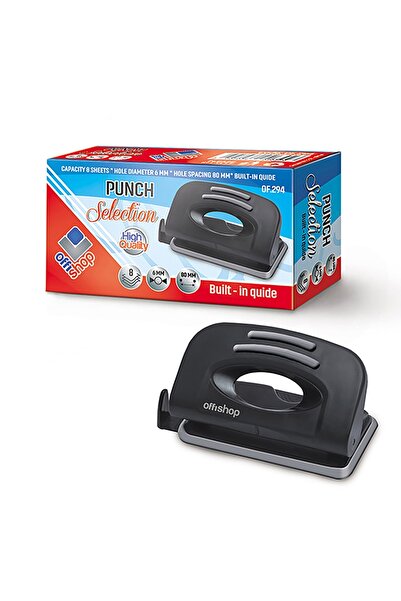 Offishop Plastic hole punch, 8-sheet capacity, Selection -