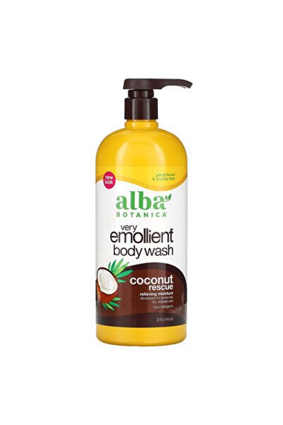 Alba Botanica غسول للجسم مرطب للغاية، بخلاصة جوز الهند، 946 مل (32 أونصة سائلة)