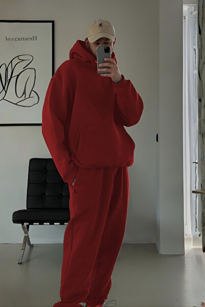 BayBayan طقم بدلة رياضية للرجال مكون من سترة بغطاء للرأس وبنطلون بثلاثة خيوط