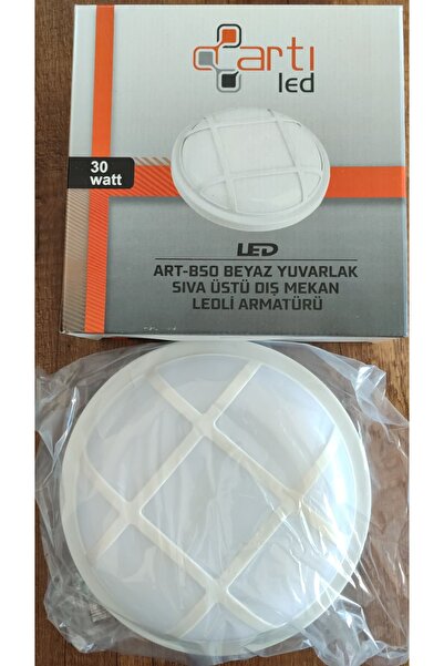 Artı BEYAZ YUVARLAK SIVA ÜSTÜ DIŞ MEKAN LEDLİ ARMATÜRÜ