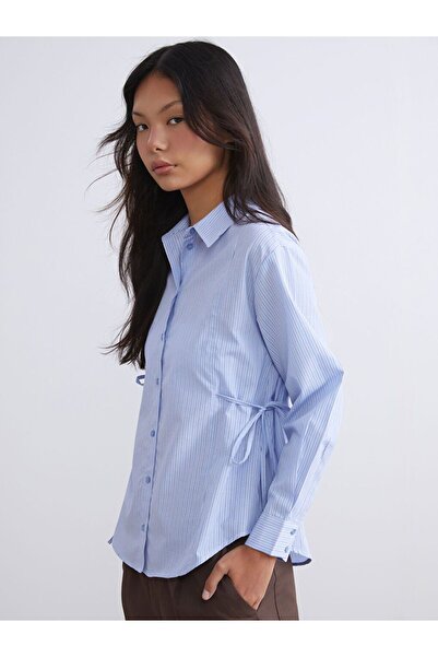 LC Waikiki Lcw Modest Striped Poplin Women's Shirt Tunic