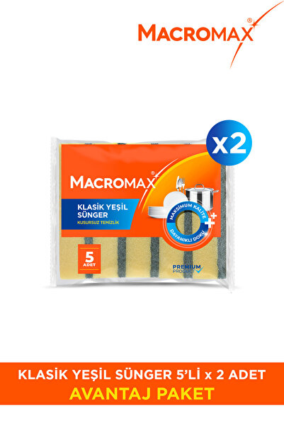 MACRO MAX Klasična zelena sunđerka - 2X5 paket sa prednostima
