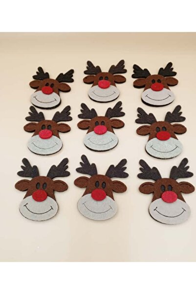 hobimixhobimix Christmas Decoration Felt Deer Figure 9 Pcs