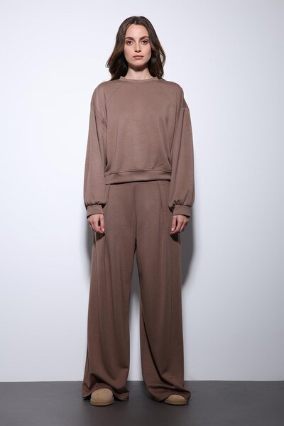 Antioch Beige Wide Leg Relaxed Women's Suit