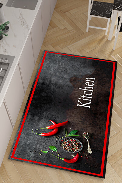 HalıOnline Dijital Baskılı Makinede Yıkanabilir Antialerjik Kaymaz Leke Tutma...