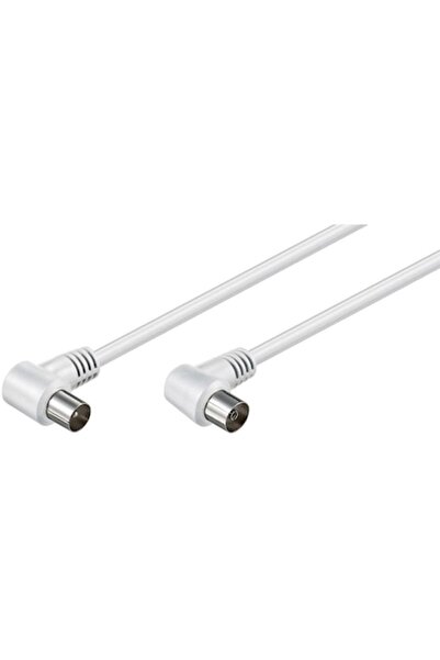 goobay Cablu coaxial 3C-2V coax tata 90° > coax mama 90° - dublu ecranat - ec...