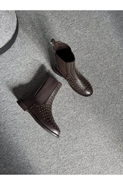 LOSS CLOUDY حذاء تشيلسي من الجلد الطبيعي باللون البني من تروكلو