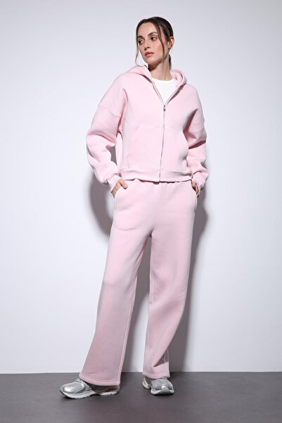 Antioch Pink Zippered Hooded Women's Sweatshirt