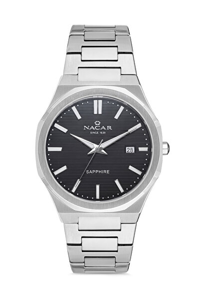 Nacar Sapphire Glass Silver Men's Watch Nc34-290356-Abm