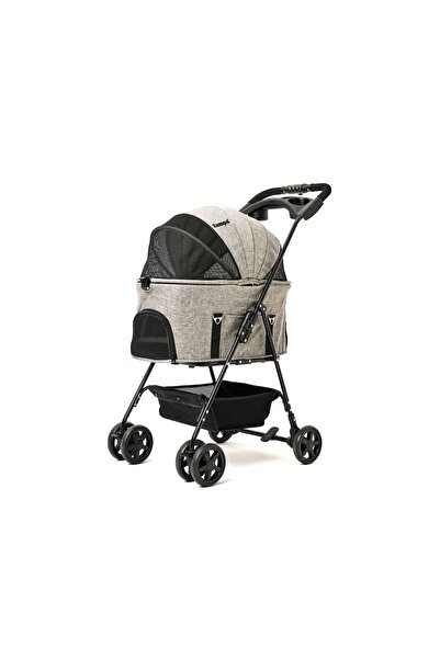 Zampa Norris Gri Kedi Köpek Arabası - Katlanabilir, Konforlu ve Güvenli Taşım...