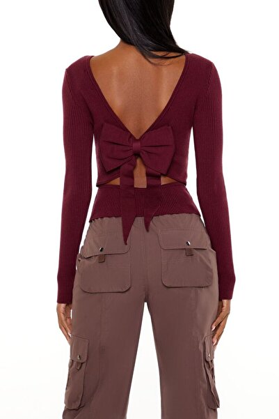 Forever 21 Bisiklet Yaka Fiyonk Detaylı Kazak