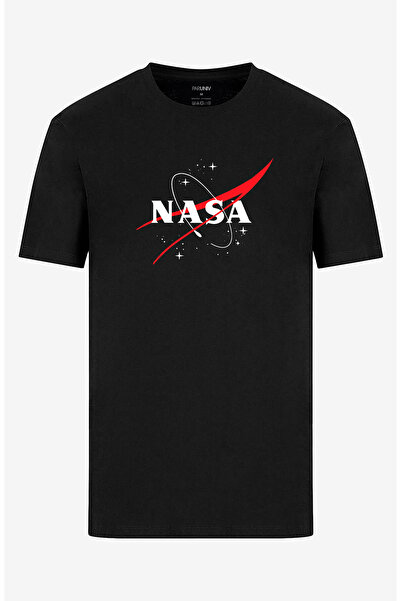 PARUNIV Tricou unisex cu imprimeu NASA 22, 100% bumbac respirabil, 180gsm, fr...