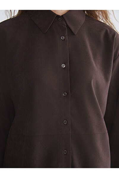 LC Waikiki LCW Modest Süet Görünümlü Kadın Gömlek Tunik