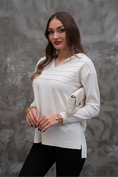 AGORATEKSTİL Tricou cu glugă pentru femei, sezon nou, cu guler, cu mânecă lungă, pulover