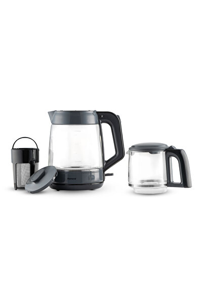 HOMEND Infinity XL 1764H Glass Tea Maker Anthracite Black