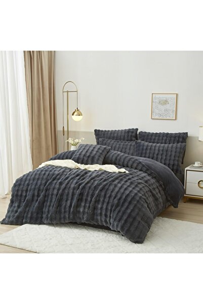 LUOWAN Luowei Winter Plush Duvet Cover 220x240 Grey