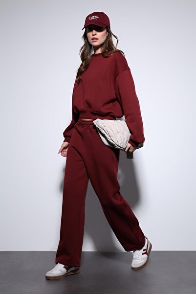 Antioch Bordo Basic Adjustable Leg Women's Sweatpants