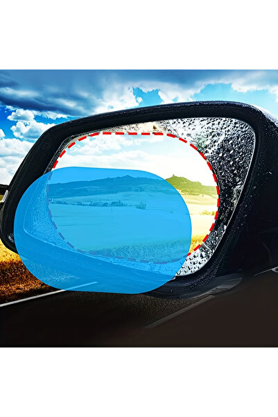 OEM 2-Pack Waterproof Rearview Mirror Film – Anti-Rain & Anti-Fog, Oval Side Mirror Protector