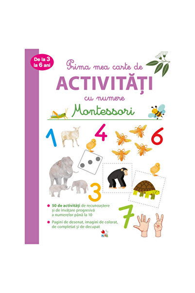 Editura Litera Montessori. Prima mea carte de activități cu numere (3-6 ani)