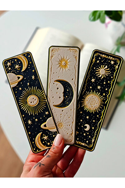 Anka Atolye Mistisizm ve Tarot Temalı 3'lü Ayraç - Göksel Rüyalar 3D Kitap Ay...