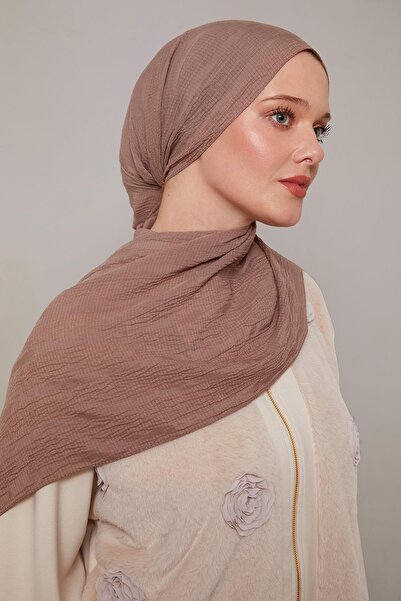 Levidor Light Brown Self Textured Natural Line Shawl
