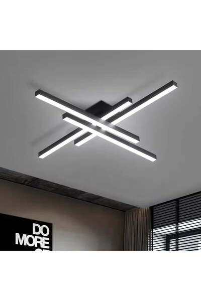 OEM Evone LED Chandelier 66 W, With Remote Control, Dimmable, Black, 86x86x11 Cm.