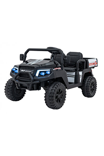 Ramiz Masinuta electrica pentru copii Champion Black, motor 2 x 200W, baterie...