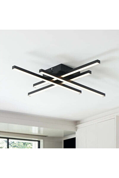 OEM Evone LED Chandelier 66 W, With Remote Control, Dimmable, Black, 86x86x11 Cm.