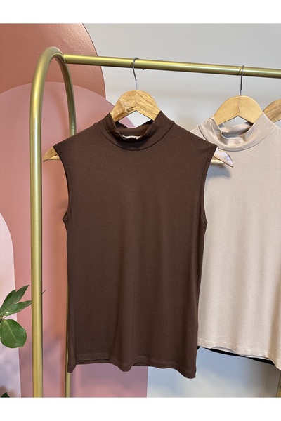 VeluraCollection Zarif Basic Yarım Boğazlı Kolsuz Body 4’lü Set