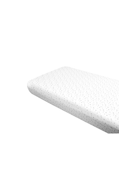 MimiNu Cearceaf cu elastic, MimiNu, Pentru pat 160x80 cm, Bumbac, Mini Gray Stars