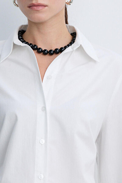 BE BLUE Πουκάμισο με λεπτομέρεια με κορδόνια ECRU