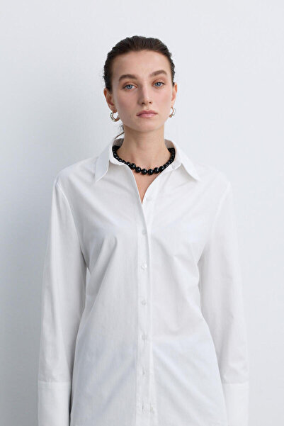 BE BLUE Πουκάμισο με λεπτομέρεια με κορδόνια ECRU