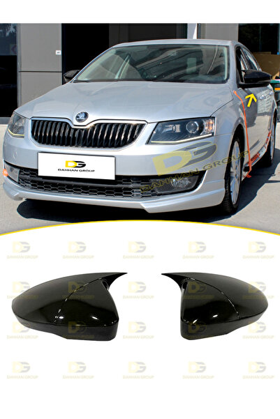 DG Power Skoda Octavia Mk3 2013 - 2020 Uyumlu Batman Yarasa Ayna Kapağı Parla...