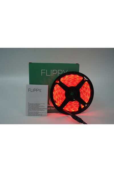Flippy Kit Bandă LED RGB 5m, 270 LED, IP65, Transformator inclus, Telecomandă 44 taste, Ambiental
