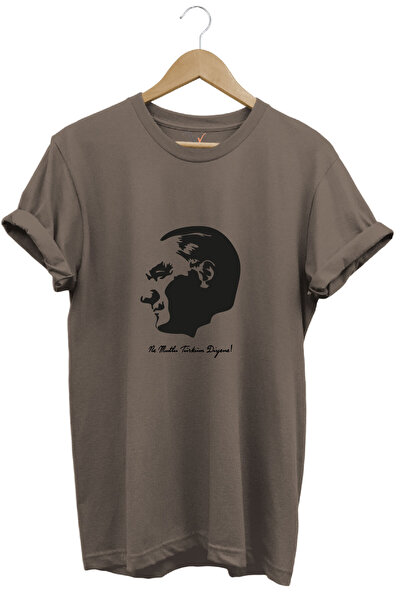 WİDİ October 29Th, Atatürk and Saying, "I Am a Happy Turk!" Text Printed Regular Fit Crew Neck T-Shirt