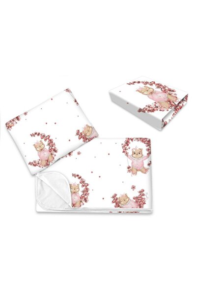 MimiNu Lenjerie patut cu 3 piese, MimiNu, Cu cearceaf 120x60 cm, Bumbac, Betty