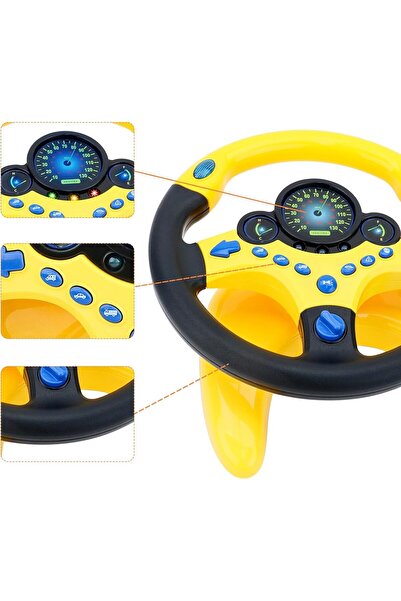 indiggo Volan Multifunctional si Cheie Interactiva KiddyCar™ Black/Yellow