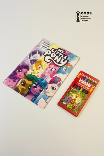 caps office My Little Pony Boyama Defteri – Çıkartmalı, Maskeli ve 12’li Kuru...